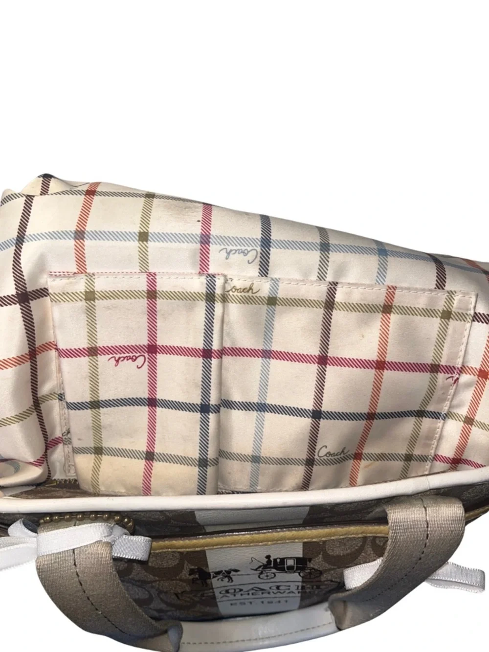 Coach Heritage Stripe Tote - Picture 16 of 17